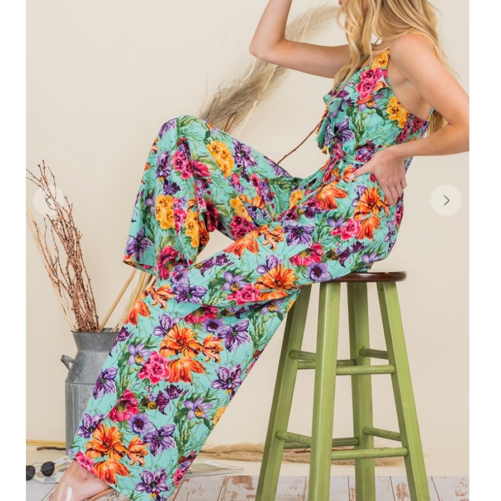 AMBITION Jade Floral Wide Leg Jumpsuit - Picture 5 of 10